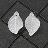 Acrylic Leaf Pendants 18x11mm for Jewelry Making DIY