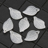 Acrylic Leaf Pendants 18x11mm for Jewelry Making DIY