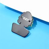 Acrylic Blond Hair Girl Brooch Pin Women Jewelry Wedding Accessories