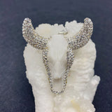 Vintage Bull Head Pendant for Craft Jewelry Making