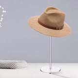 Acrylic Cap Display Rack Barbell Pedestal Round Wig Display Rack