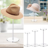 Acrylic Cap Display Rack Barbell Pedestal Round Wig Display Rack