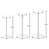 Acrylic Cap Display Rack Barbell Pedestal Round Wig Display Rack