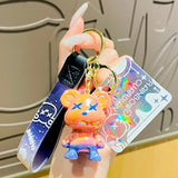 Acrylic Cartoon Bear Key Chain Women Bag Pendant Mobile Phone Car Keychain