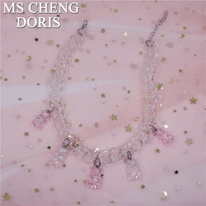 Acrylic Chain Necklace Bohemian Summer Plastic Clear Chain Collar Necklaces