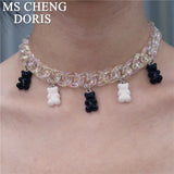 Acrylic Chain Necklace Bohemian Summer Plastic Clear Chain Collar Necklaces