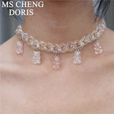 Acrylic Chain Necklace Bohemian Summer Plastic Clear Chain Collar Necklaces