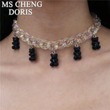 Acrylic Chain Necklace Bohemian Summer Plastic Clear Chain Collar Necklaces