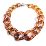 Acrylic Chunky Chain Choker Necklace Statement Vintage Resin Pendants