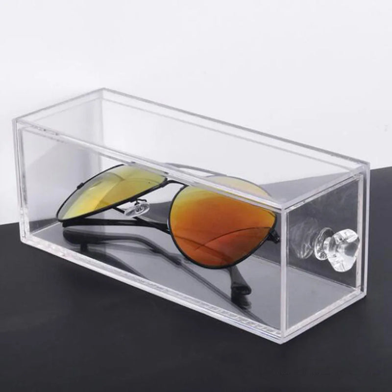Acrylic Clear Jewelry Storage Organizer Drawer Cosmetics Glasses Holder
