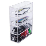 Acrylic Clear Jewelry Storage Organizer Drawer Cosmetics Glasses Holder