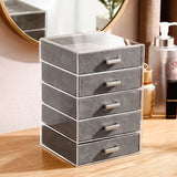 Acrylic Clear Rings Earrings Display Stand Jewelry Organizer Storage Case