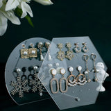 Acrylic Clear Earrings Display Stand Organizer Storage Box