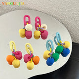 Acrylic Colorful Ball Earrings Sweet Candy Contrast Stud Earrings