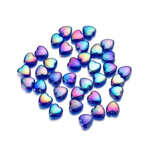 Colorful Heart Shaped Pearl Beads for DIY Jewelry