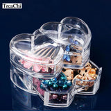 Acrylic Cosmetic Receiving Box Transparent Plexiglass Heart-shaped