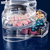 Acrylic Cosmetic Receiving Box Transparent Plexiglass Heart-shaped