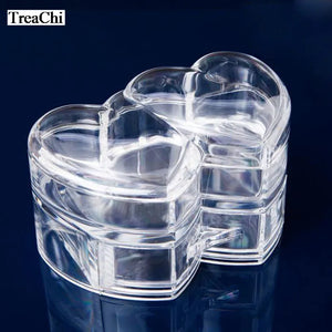 Acrylic Cosmetic Receiving Box Transparent Plexiglass Heart-shaped
