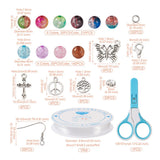 Crackle Beads Set & Antique Silver Pendants DIY Jewelry Kit