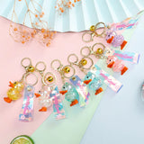 Acrylic Crystal Duck Key Chain Bag Pendant Baby Small Gift Anime Collection
