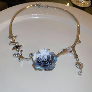 Crystal Flower Necklace Collarbone Chain Fashion Jewelry
