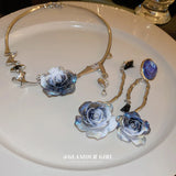 Crystal Flower Necklace Collarbone Chain Fashion Jewelry