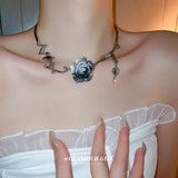 Crystal Flower Necklace Collarbone Chain Fashion Jewelry