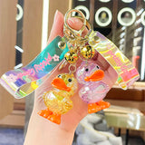 Acrylic Crystal Yellow Duck Keychain Pendant Women's Bag Car Ornament Gift