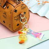 Acrylic Crystal Yellow Duck Keychain Pendant Women's Bag Car Ornament Gift