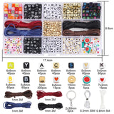 Acrylic Cube Alphabet Beads Boxed Set DIY Jewelry Making