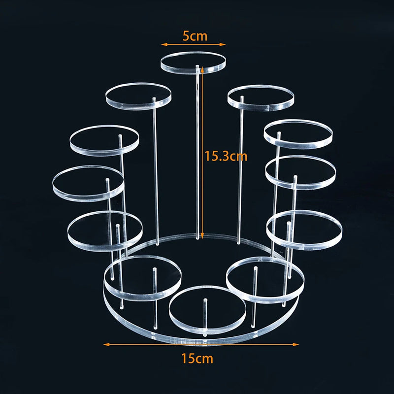 Acrylic Cupcake Stand Round Jewelry Display Stand Transparent Cake Dessert Rack