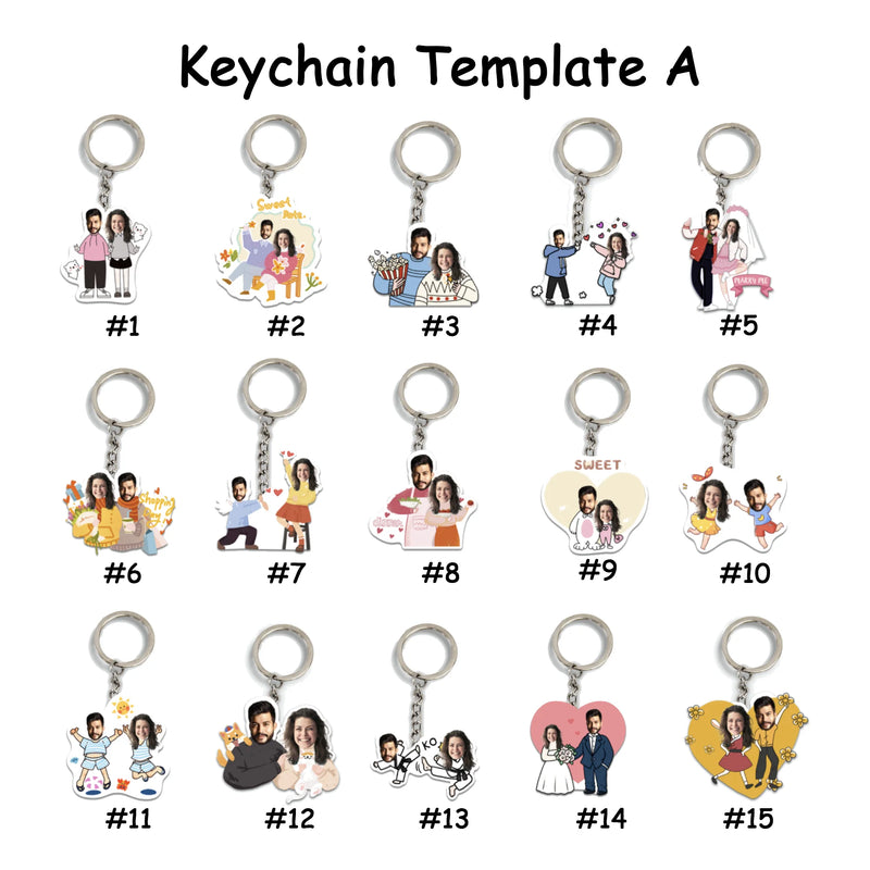 Personalized Acrylic Keychains with Picture for Lover Family