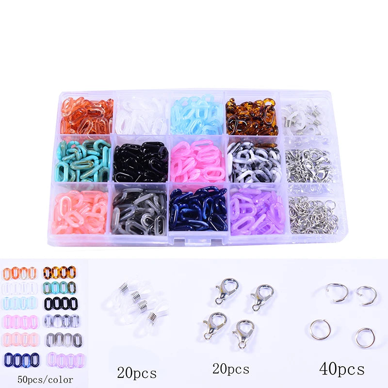 Acrylic DIY Beads Set For Jewelry Making Sunglasses Chain Backpack Chain
