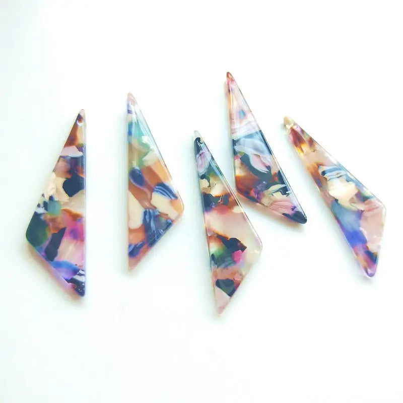 Marble Texture Acrylic DIY Earrings Jewelry Material - 8 Pieces PURPLEGRAPE