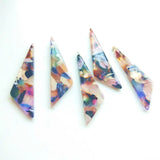 Marble Texture Acrylic DIY Earrings Jewelry Material - 8 Pieces PURPLEGRAPE