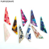 Marble Texture Acrylic DIY Earrings Jewelry Material - 8 Pieces PURPLEGRAPE