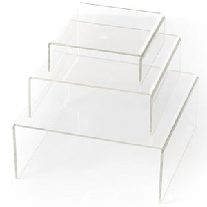 Acrylic Display Risers 3 Sizes Clear Stand Figure Jewelry Shelf