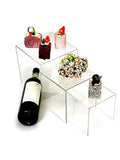 Acrylic Display Risers 3 Size Steps Anti-Corrosion Clear Showcase Stand