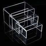 Acrylic Display Risers 3 Sizes Clear Stand Figure Jewelry Shelf
