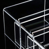 Acrylic Display Risers 3 Size Steps Anti-Corrosion Clear Showcase Shelf