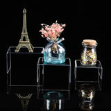 Acrylic Display Risers 3 Size Steps Stand Clear Showcase Shelf Figure Collection