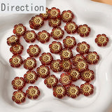 Acrylic Flowers Plum Beads for DIY Jewelry