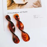 Acrylic Drip Shape Eardrop Pendant Charms 6pcs