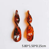 Acrylic Drip Shape Eardrop Pendant Charms 6pcs