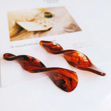 Acrylic Drip Shape Eardrop Pendant Charms 6pcs