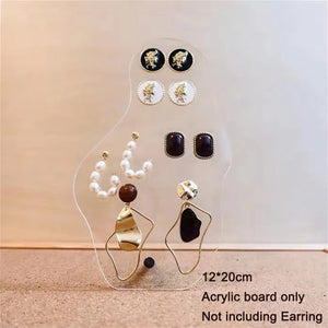 Acrylic Earring Display Rack Transparent Jewelry Storage Stand