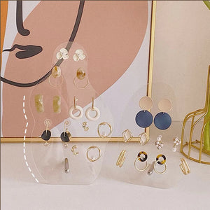 Acrylic Earring Display Rack Transparent Jewelry Storage Stand