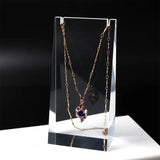 Acrylic Jewelry Display Stand Slant Back Clear
