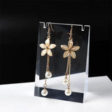 Acrylic Jewelry Display Stand Slant Back Clear