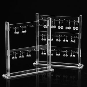 Acrylic Earrings Necklace Jewelry Display Stand Organizer